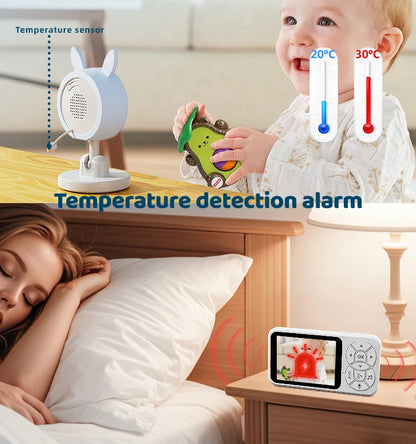 RGB Night Light Baby Monitor with Voice Intercom