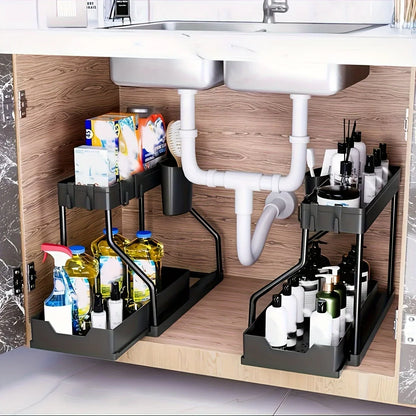 2 Tier Under Sink Storage Organizer