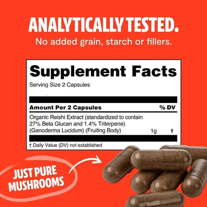Organic Lingzhi Mushroom Longevity Supplement