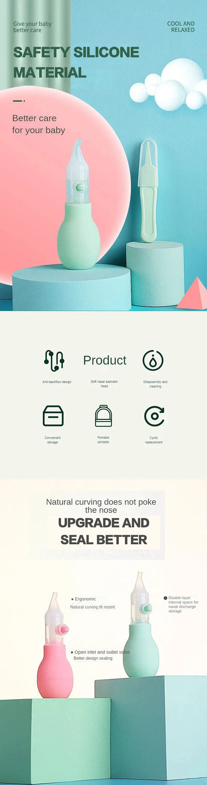 Newborn Silicone Nasal Aspirator