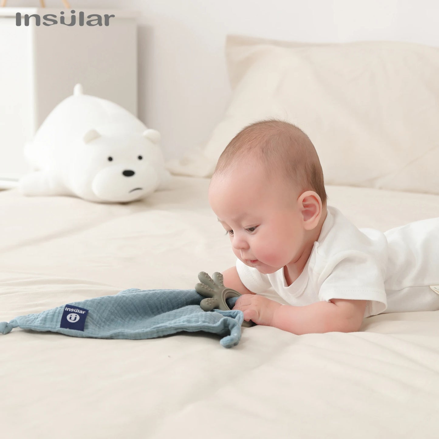 Baby Soother Towel & Muslin Cotton Bib