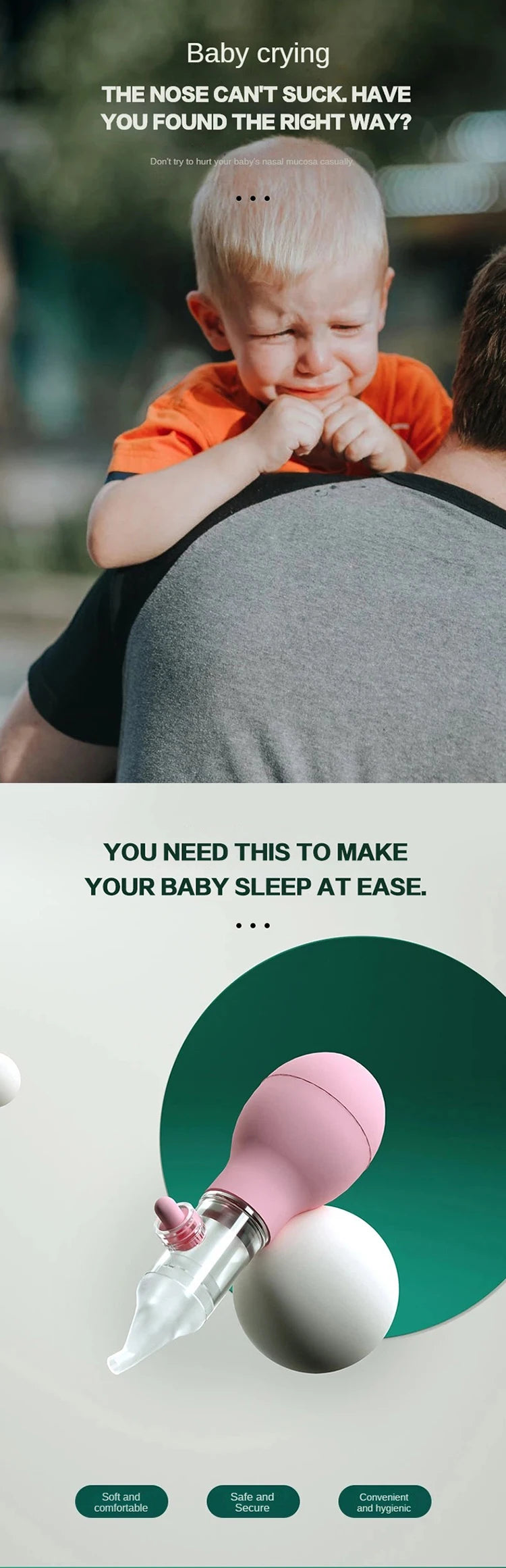 Newborn Silicone Nasal Aspirator