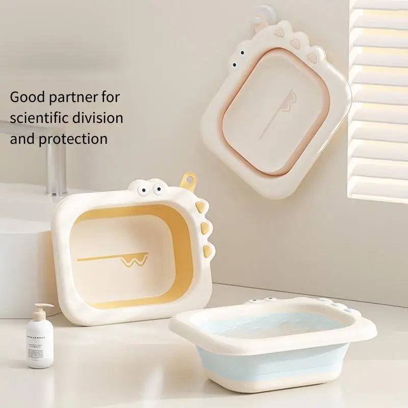 Portable Baby Silicone Washbasin with Foldable Design