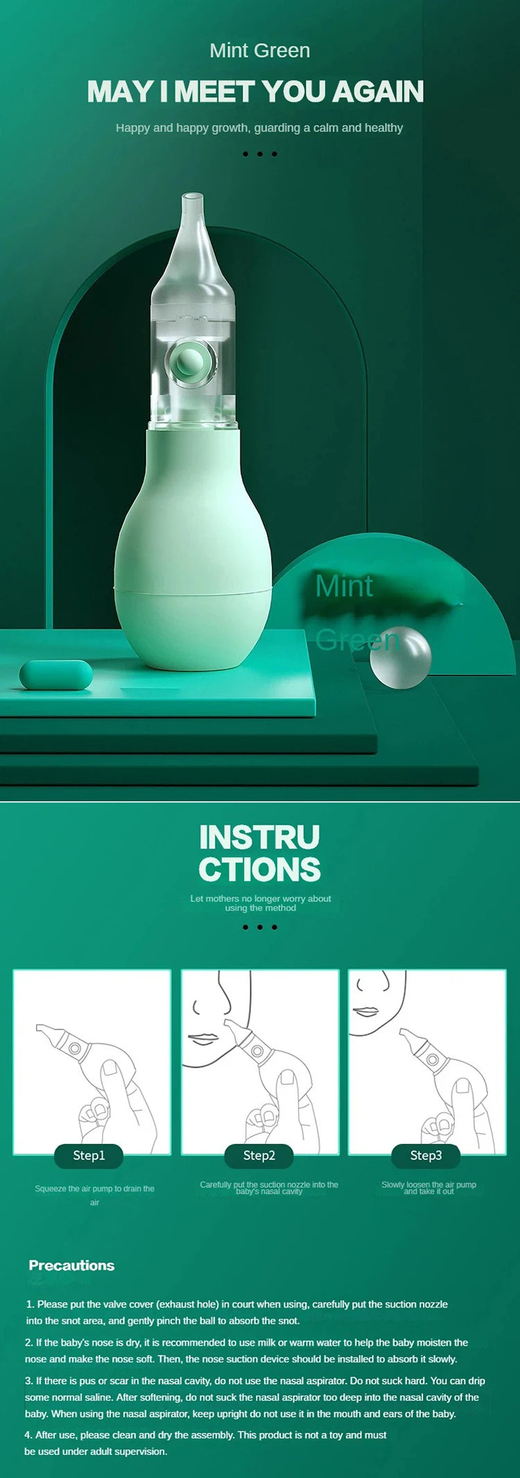 Newborn Silicone Nasal Aspirator