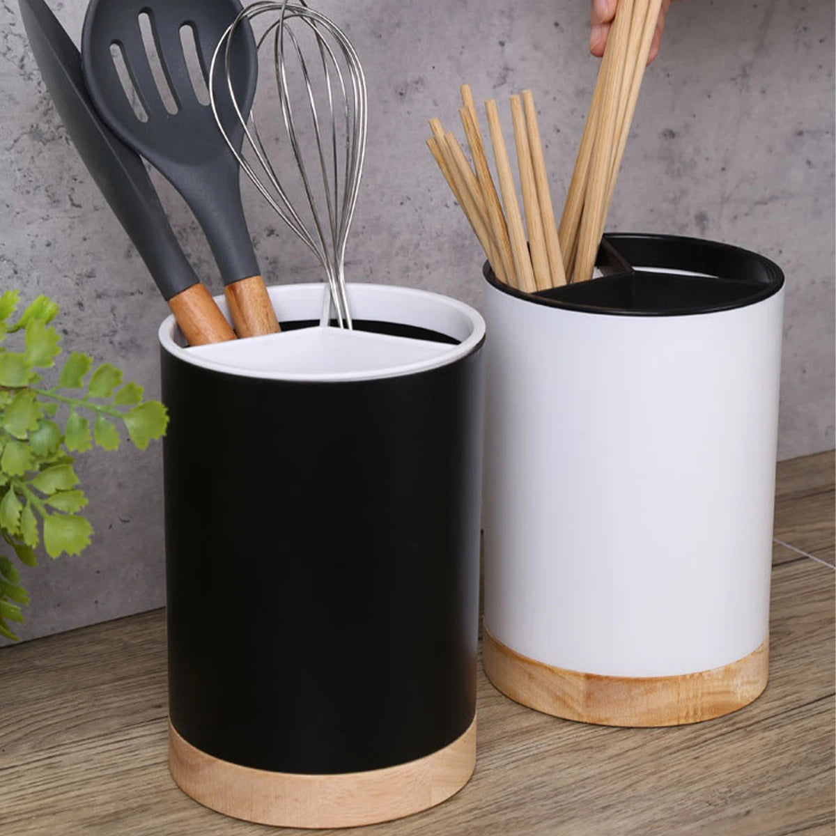 Kitchen Utensil Storage Bucket Holder