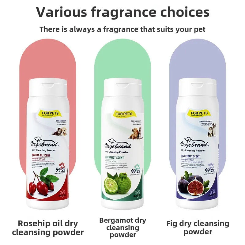 Natural Pet Dry Shampoo Powder