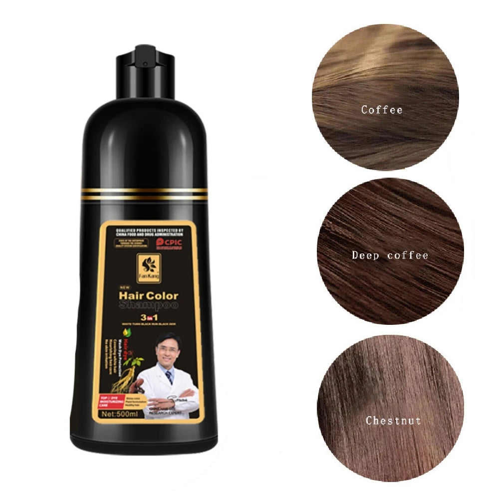 Natural Herbal Hair Color Shampoo for Gray Hair Nourishing Care