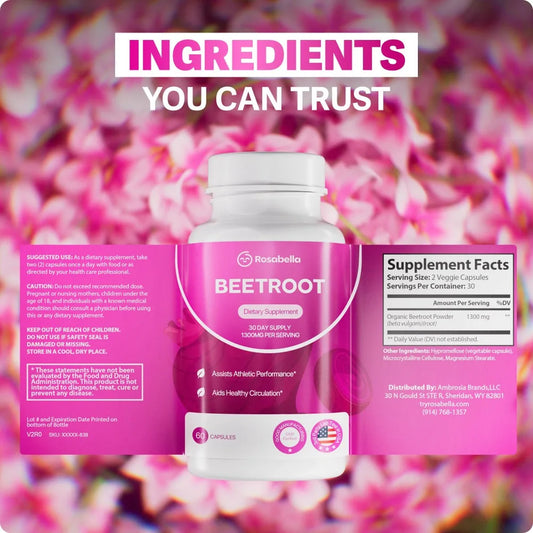 Organic Beetroot Energy Support Capsules