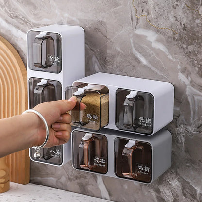 Wall-Mounted Spice Rack Set