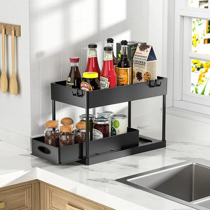 2 Tier Under Sink Storage Rack