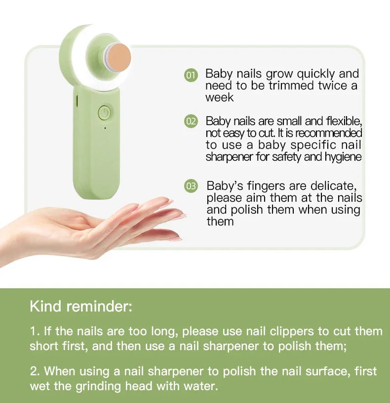 Anti-Clamping Newborn Electric Nail Scissors