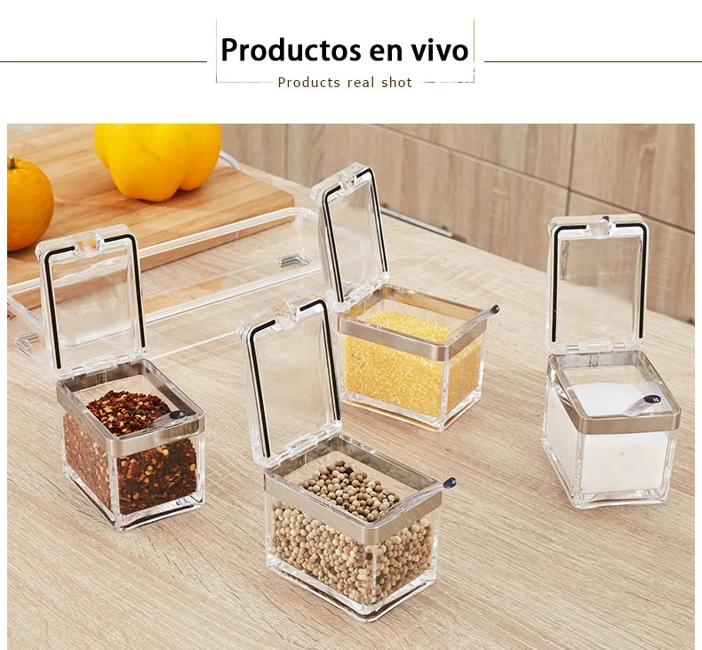 Clear Acrylic Kitchen Seasoning Storage Box