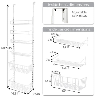 Over-Door Adjustable Shelf Organizer
