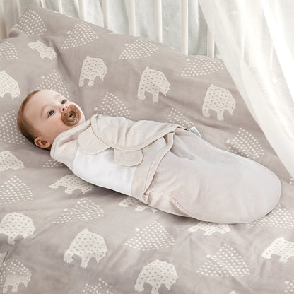 Newborn Baby Sleeping Bag with Cartoon Elephant