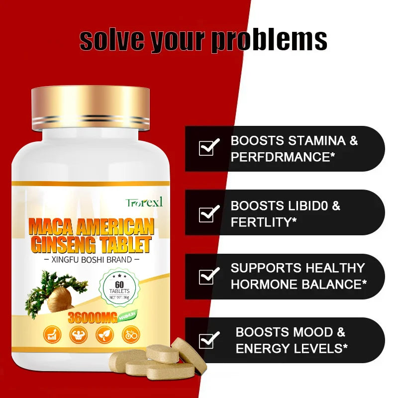 Organic Maca American Ginseng Supplement