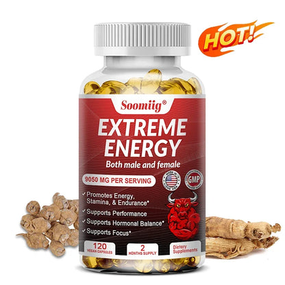 Pure Organic Ginseng Energy Booster Capsules