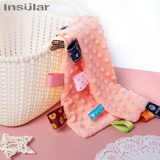 Newborn Comforting Towel Blanket with Taggies