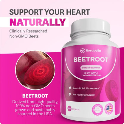 Organic Beetroot Energy Support Capsules