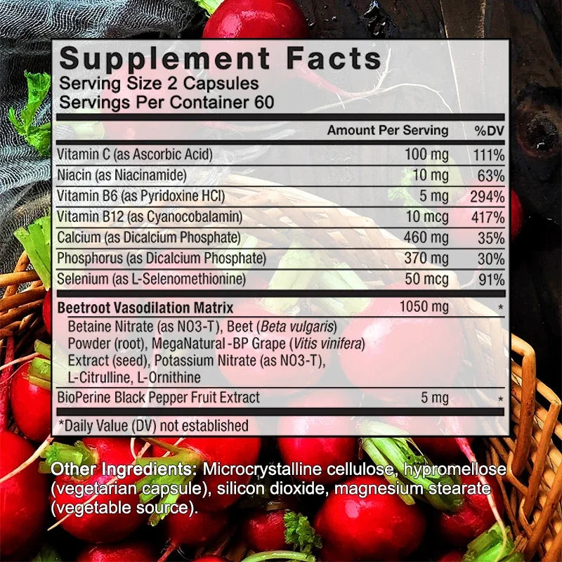 Natural Beet Root Supplement for Energy & Heart