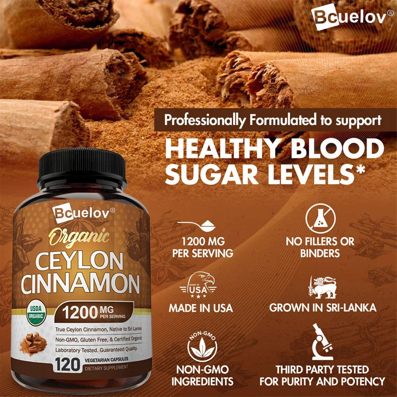 Natural Ceylon Cinnamon Supplement Capsules