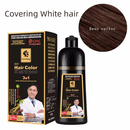 Natural Herbal Hair Color Shampoo for Gray Hair Nourishing Care