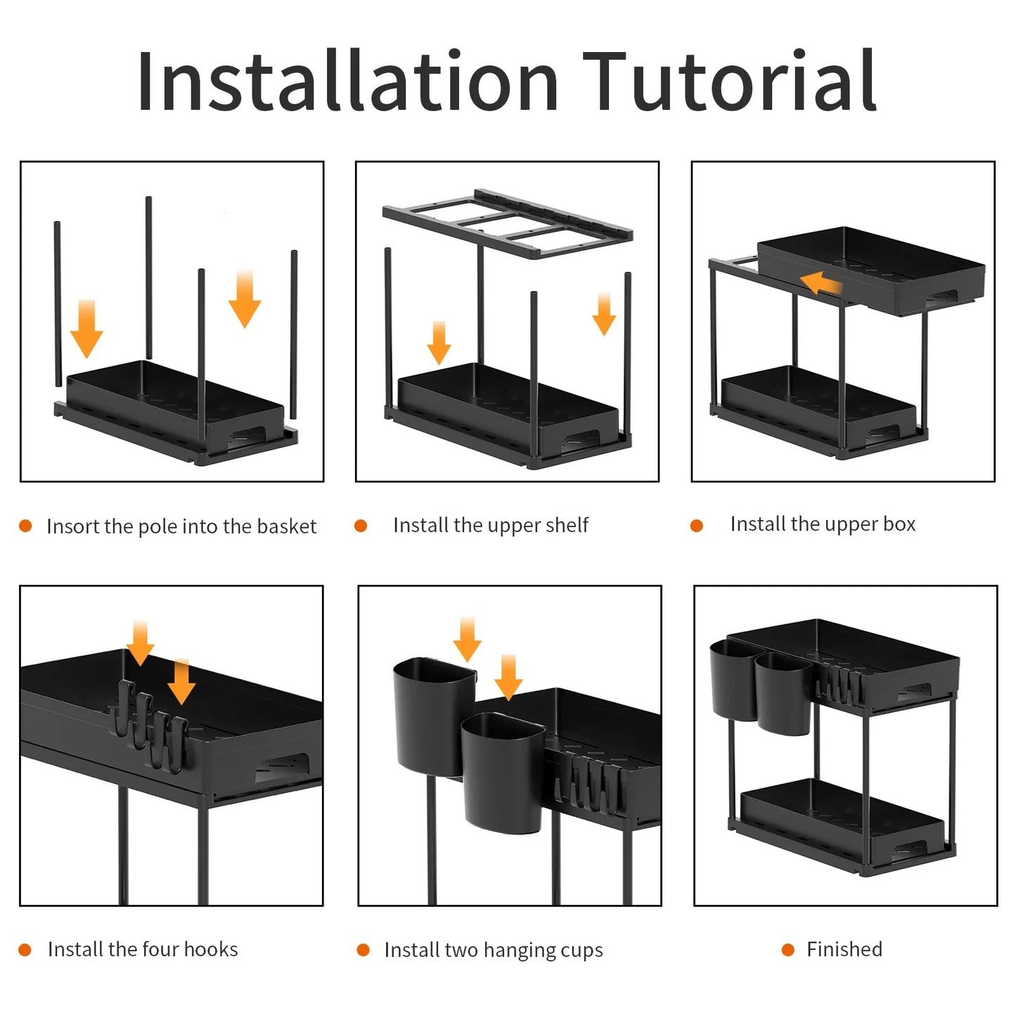 Expandable Under-Sink Organizer Set