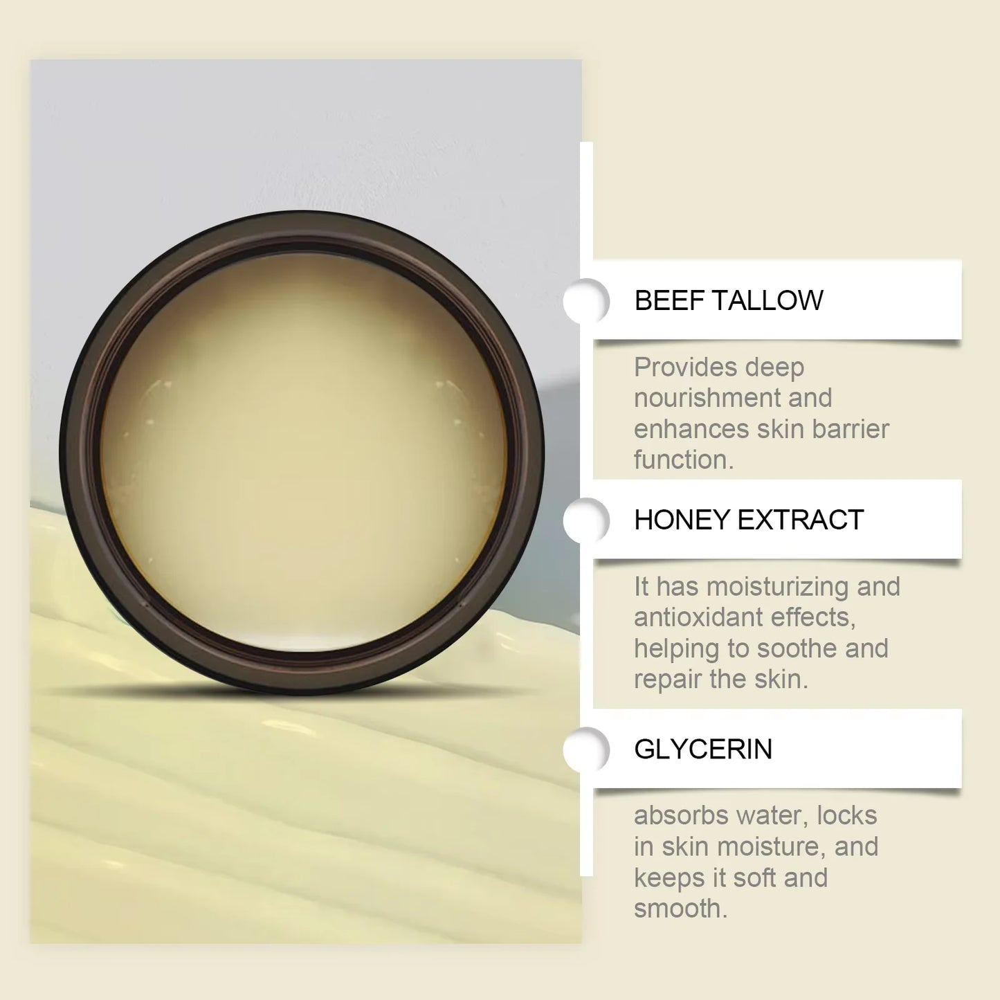 Organic Whipped Tallow and Honey Moisturizer