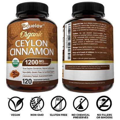 Natural Ceylon Cinnamon Supplement Capsules