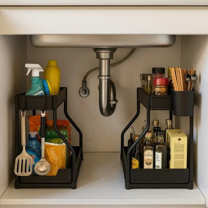 2 Tier Under Sink Storage Organizer