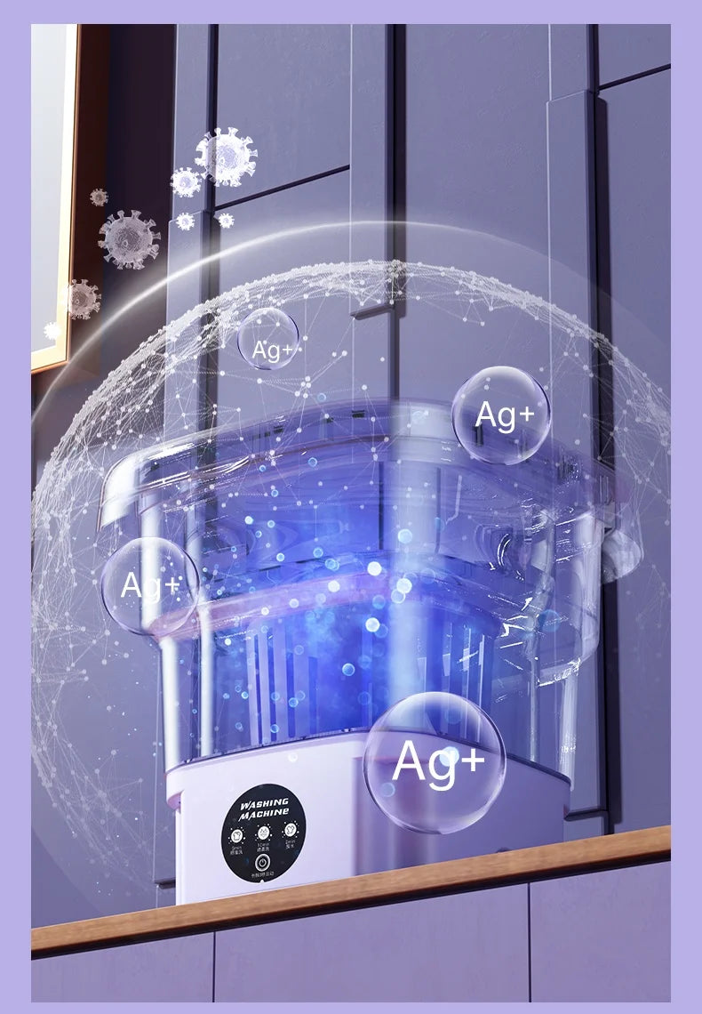 8L Small Washer with Spin Dryer