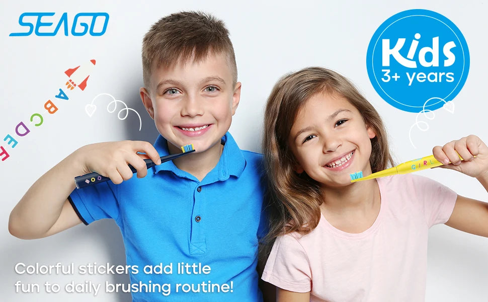 Seago Waterproof Electric Toothbrush for Children