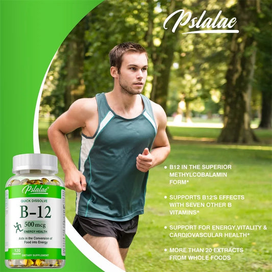 Vitamin B12 Capsules for Energy & Metabolism