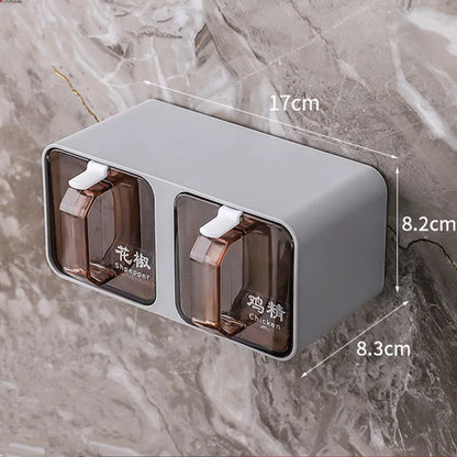 Wall-Mounted Spice Rack Set