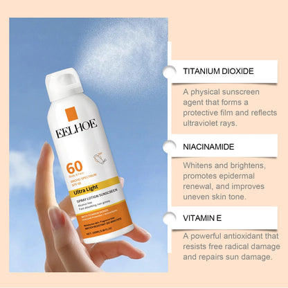 EELHOE Vitamin E Sunscreen Spray for Long-Lasting Skin Protection