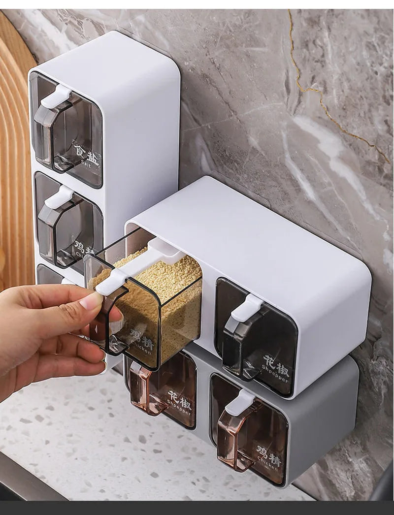 Wall-Mounted Spice Rack Set