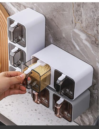 Wall-Mounted Spice Rack Set