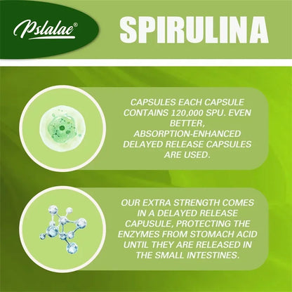 Organic Spirulina Capsules for Eye & Heart Health