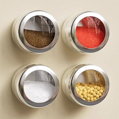 Kitchen Condiment Magnetic Jars