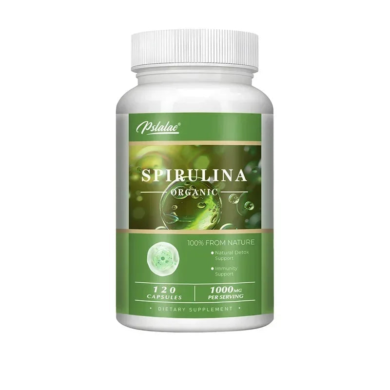 Organic Spirulina Capsules for Eye & Heart Health