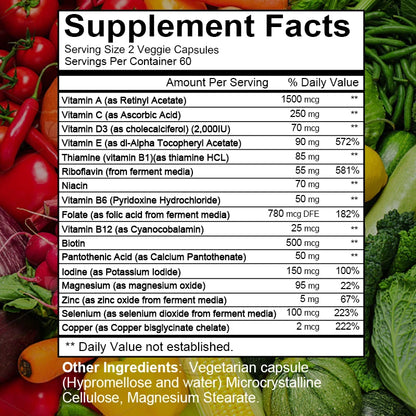 Daily Energy & Immune Support Multivitamin Formula