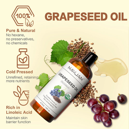Pure Grapeseed Oil for Moisturizing and Nourishing