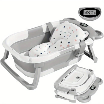 Folding Baby Bath Tub with Cushion