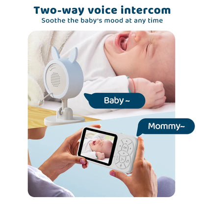 RGB Night Light Baby Monitor with Voice Intercom