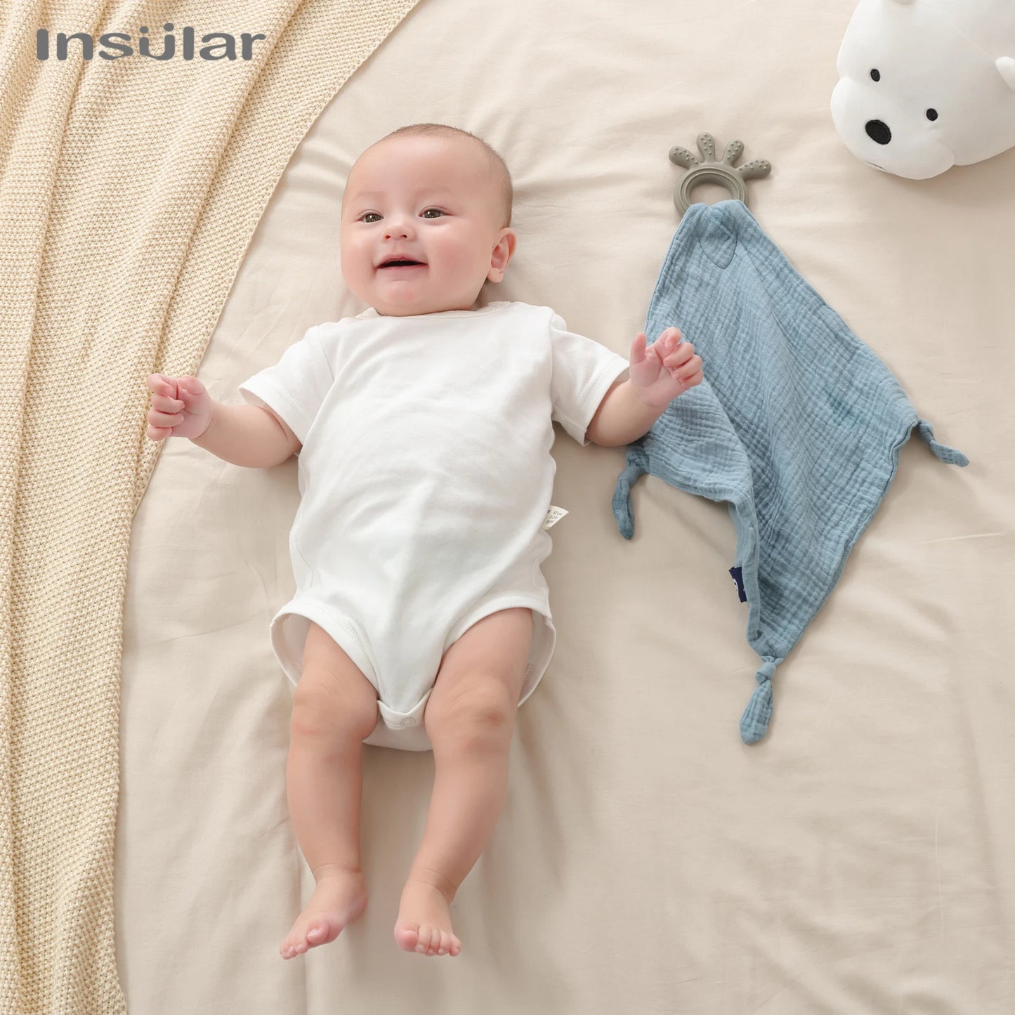 Baby Soother Towel & Muslin Cotton Bib