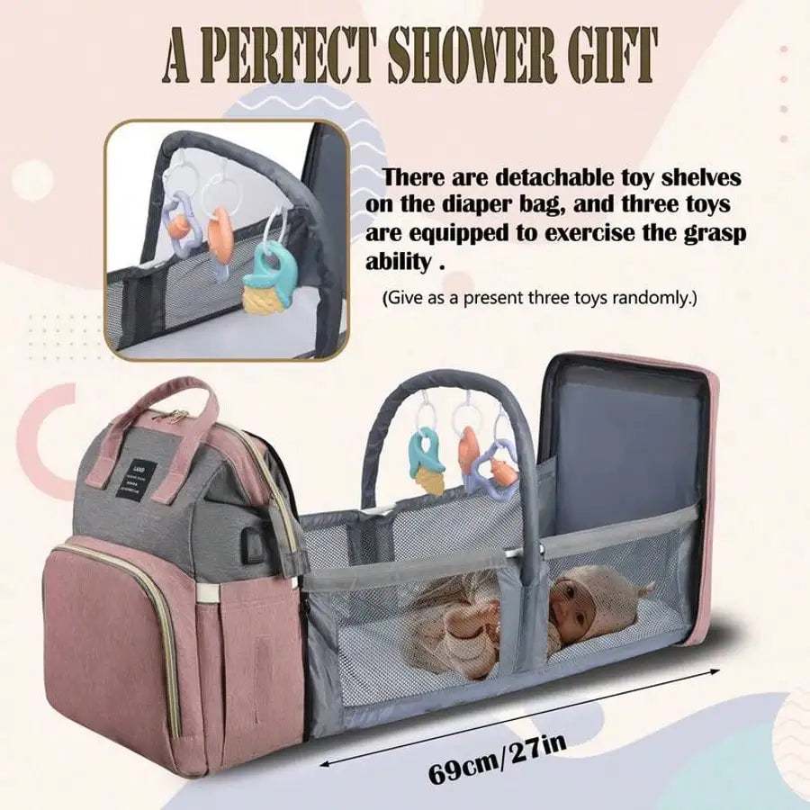 Baby Diaper Bag with Crib