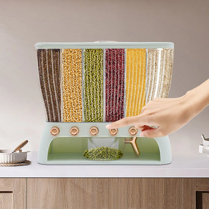 6-Grid Multigrain Rice Storage Bin