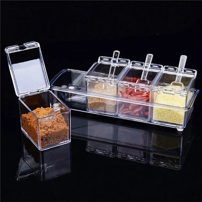 Clear Acrylic Kitchen Seasoning Storage Box