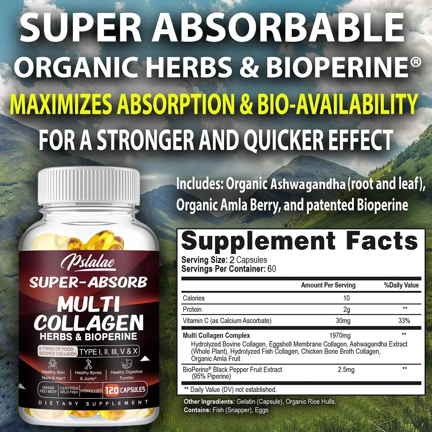 Organic Multi Collagen with Piperine for Absorption
