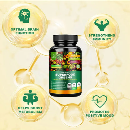 Organic Superfood Greens Digestive Support Supplement