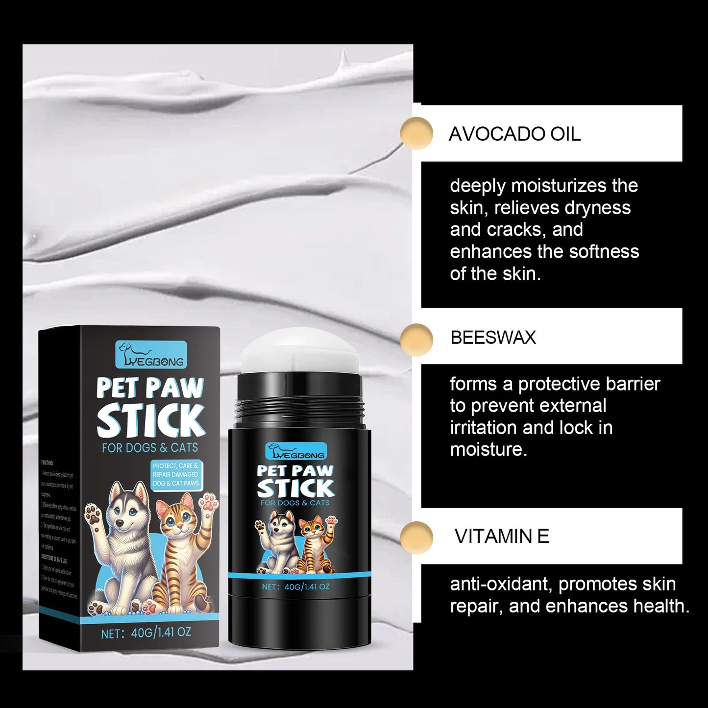 Moisturizing Pet Paw Balm Natural Formula